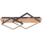 VARGO LED lustra 78W melna ar koka elementiem DL1385