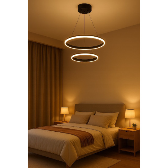 VARGO LED lustra 58W melna DL1002