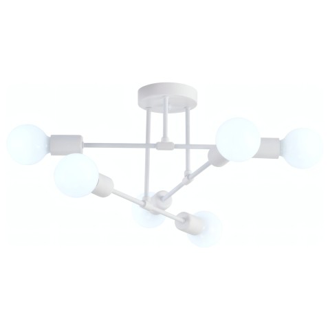 Chandelier for living room, VARGO 6×E27 white DL1015 Chandelier for living room, VARGO 6×E27 white DL1015