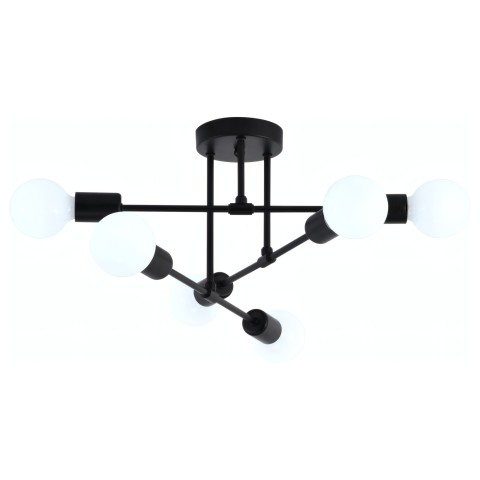 Chandelier for dining room, VARGO 6×E27 black DL1016 Chandelier for dining room, VARGO 6×E27 black DL1016