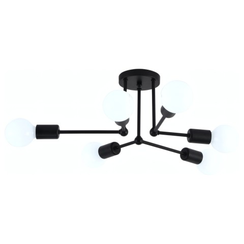 Chandelier for bedroom, VARGO 6×E27 black DL1017 Chandelier for bedroom, VARGO 6×E27 black DL1017