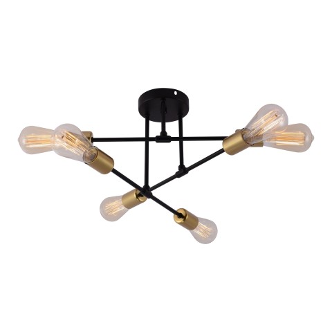Chandelier for kitchen, VARGO 6×E27 black DL1253 Chandelier for kitchen, VARGO 6×E27 black DL1253