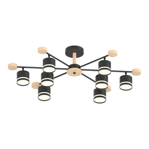 Chandelier for dining room, VARGO 8×GX53 black DL1282 Chandelier for dining room, VARGO 8×GX53 black DL1282