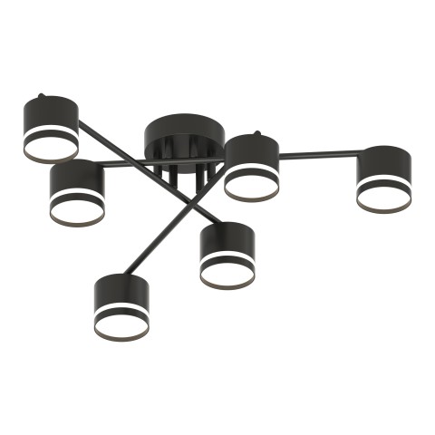 Chandelier for living room, VARGO 6×GX53 black DL1296 Chandelier for living room, VARGO 6×GX53 black DL1296