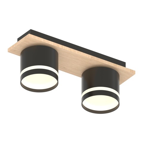 Ceiling light for bedroom, VARGO 2×GX53 black DL1299 Ceiling light for bedroom, VARGO 2×GX53 black DL1299