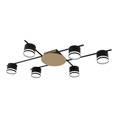 Chandelier for dining room, VARGO 6×GX53 black and gold DL1310 Chandelier for dining room, VARGO 6×GX53 black and gold DL1310