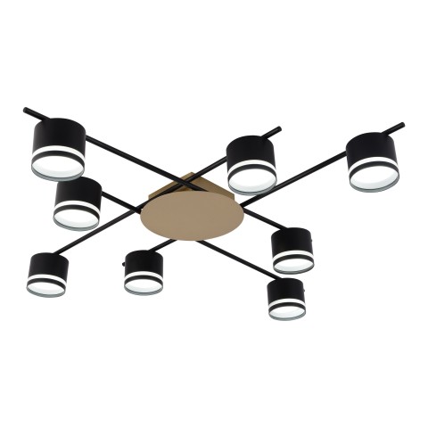 Chandelier for living room, VARGO 8×GX53 black and gold DL1311 Chandelier for living room, VARGO 8×GX53 black and gold DL1311