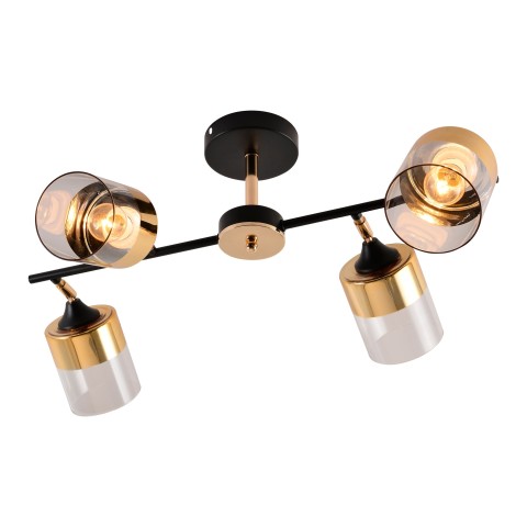 Chandelier for dining room, VARGO 4×E27 black and gold DL1329 Chandelier for dining room, VARGO 4×E27 black and gold DL1329
