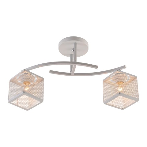 Chandelier for hallway, VARGO 2×E27 white DL1331 Chandelier for hallway, VARGO 2×E27 white DL1331