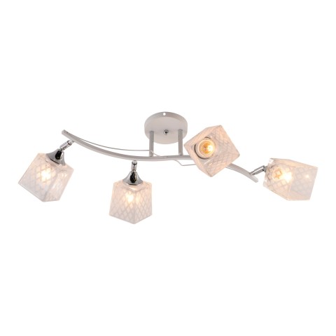 Chandelier for living room, VARGO 4×E27 white DL1338 Chandelier for living room, VARGO 4×E27 white DL1338