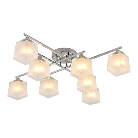Chandelier for living room, VARGO 8×E27 chrome DL1342 Chandelier for living room, VARGO 8×E27 chrome DL1342