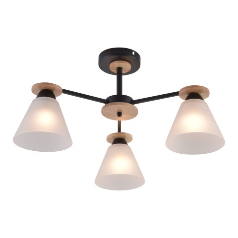 Chandelier for dining room, VARGO 3×E27 black DL1358 Chandelier for dining room, VARGO 3×E27 black DL1358