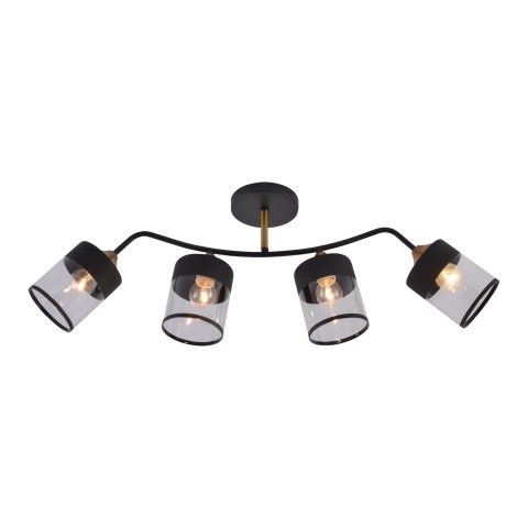Chandelier for living room, VARGO 4×E27 black DL1366 Chandelier for living room, VARGO 4×E27 black DL1366