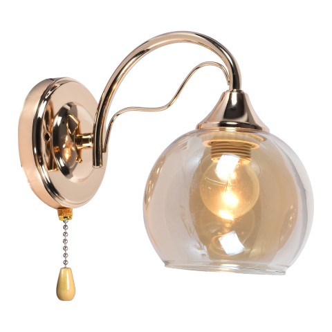 Wall light for living room, VARGO 1×E27 gold DL1391 Wall light for living room, VARGO 1×E27 gold DL1391