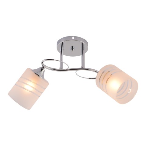 Chandelier for hallway, VARGO 2×E27 chrome DL1392 Chandelier for hallway, VARGO 2×E27 chrome DL1392