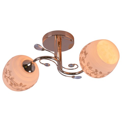 Chandelier for dining room, VARGO 2×E27 gold DL1396 Chandelier for dining room, VARGO 2×E27 gold DL1396