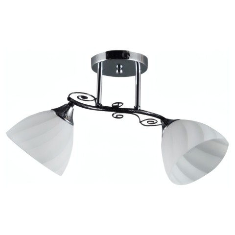 Chandelier for kitchen, VARGO 2×E27 black and chrome DL1398 Chandelier for kitchen, VARGO 2×E27 black and chrome DL1398