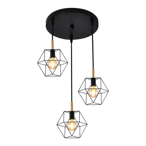 Pendant light for dining room, VARGO 3×E27 black DL1417 Pendant light for dining room, VARGO 3×E27 black DL1417