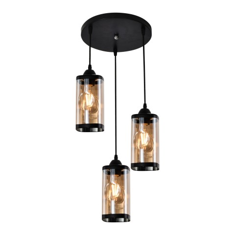 Pendant light for living room, VARGO 3×E27 black DL1427 Pendant light for living room, VARGO 3×E27 black DL1427