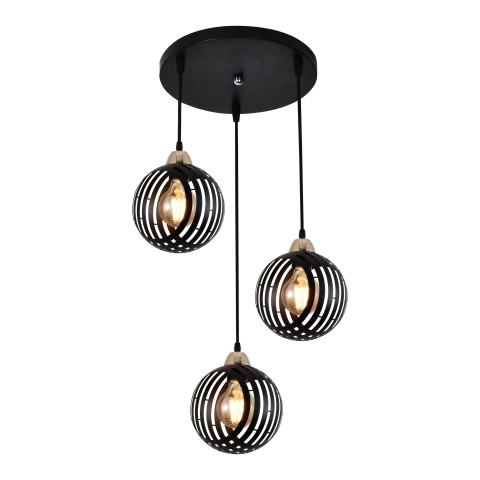 Pendant light for dining room, VARGO 3×E27 black DL1434 Pendant light for dining room, VARGO 3×E27 black DL1434