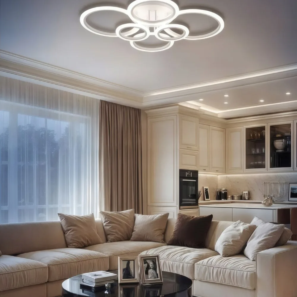 LED lustra viesistabai, VARGO 132W balta DL1005 — Foto 2
