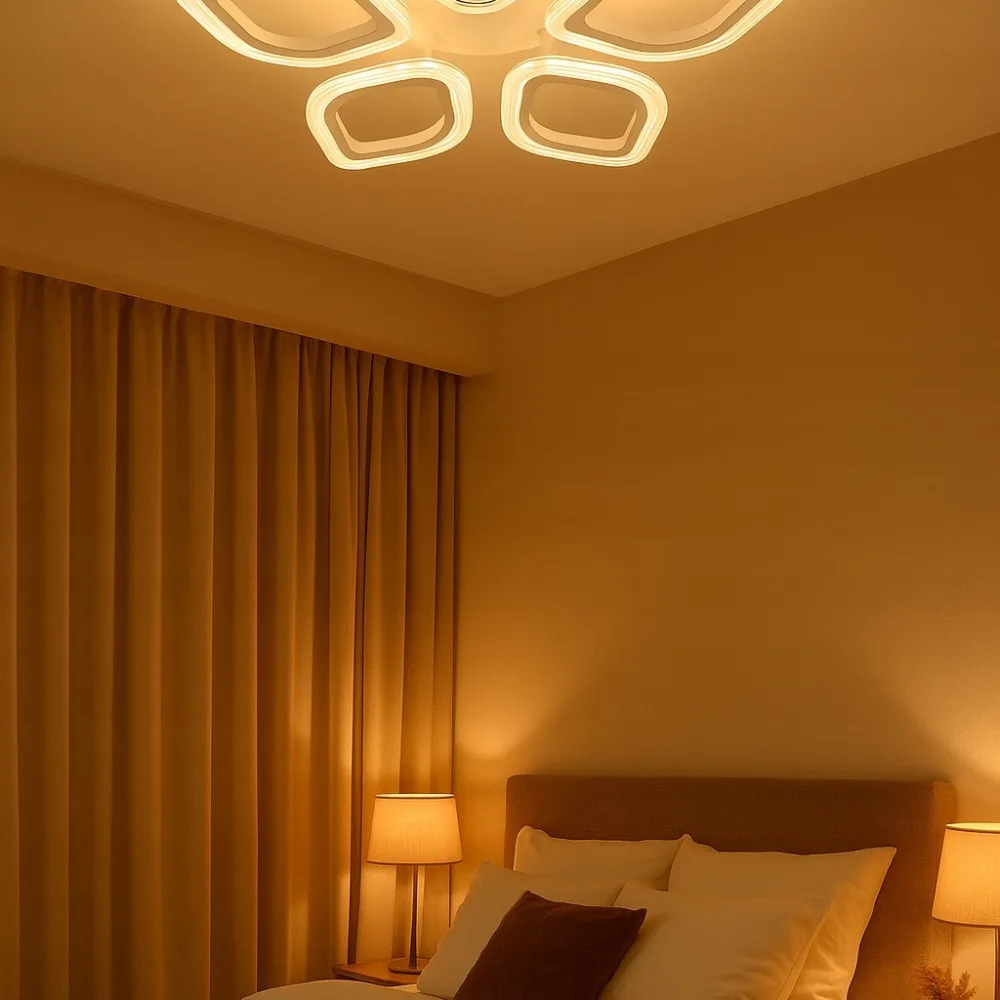 LED lustra guļamistabai, VARGO 70W balta DL1010 — Foto 2
