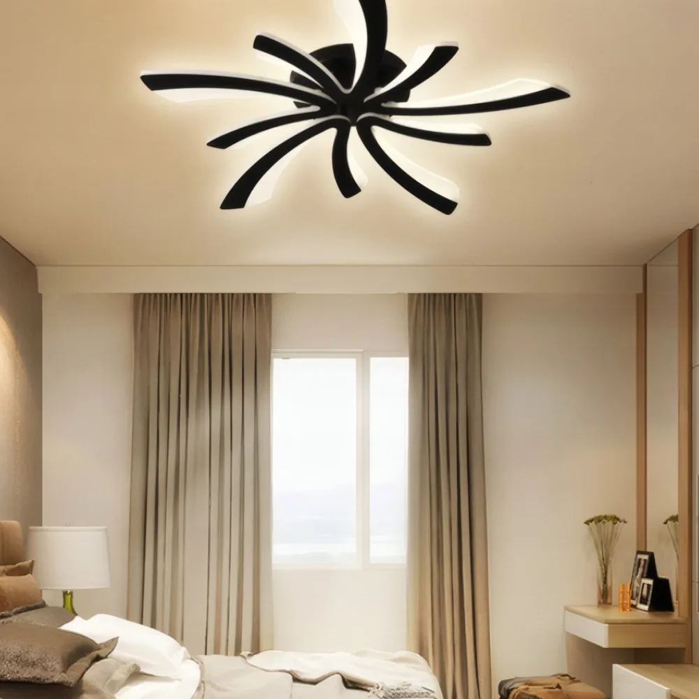 LED lustra gaitenim, VARGO 70W melna DL1014 — Foto 2
