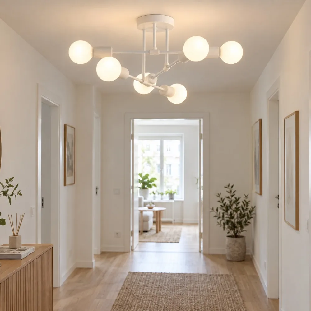 Lustra viesistabai, VARGO 6×E27 balta DL1015 — Foto 2