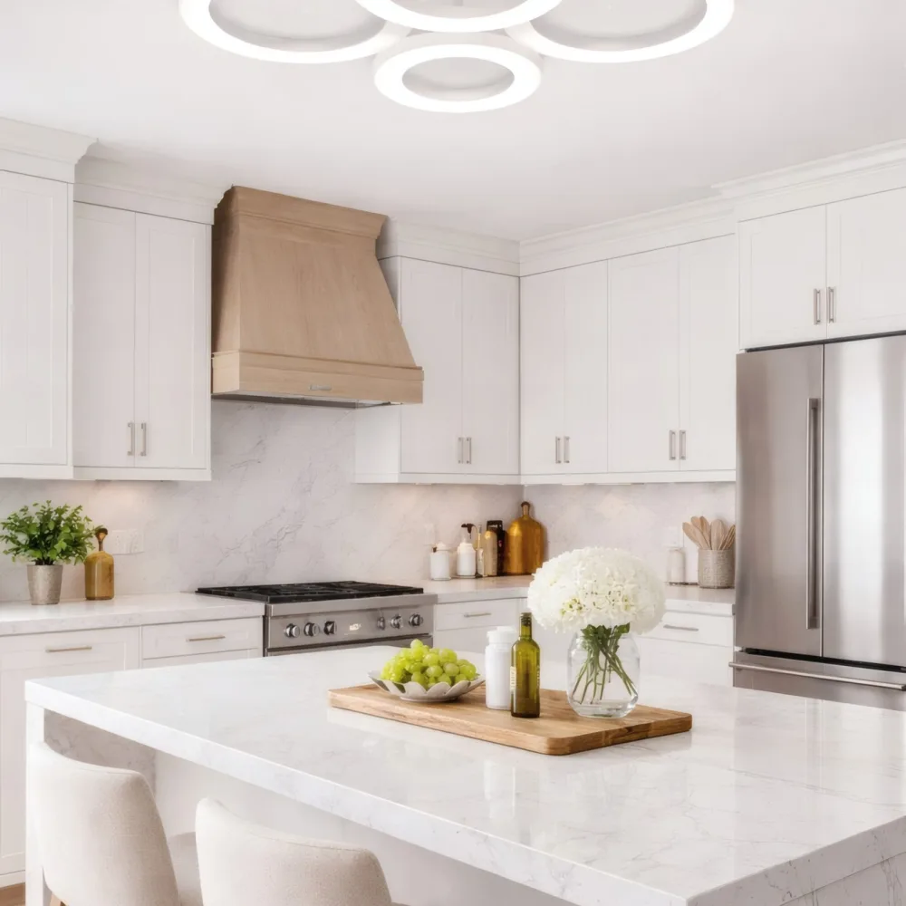 LED lustra ēdamistabai, VARGO 64W balta DL1104 — Foto 3