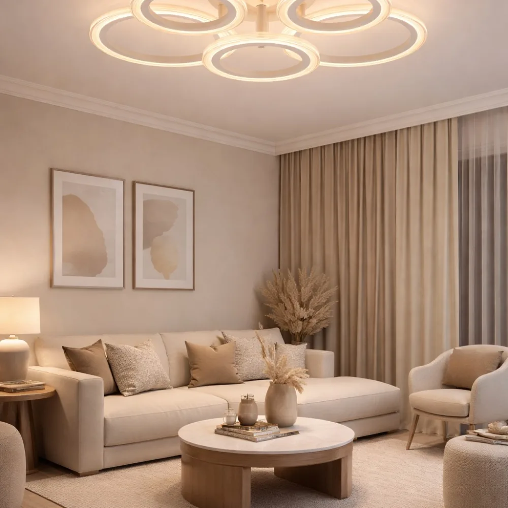 LED lustra guļamistabai, VARGO 96W balta DL1107 — Foto 4