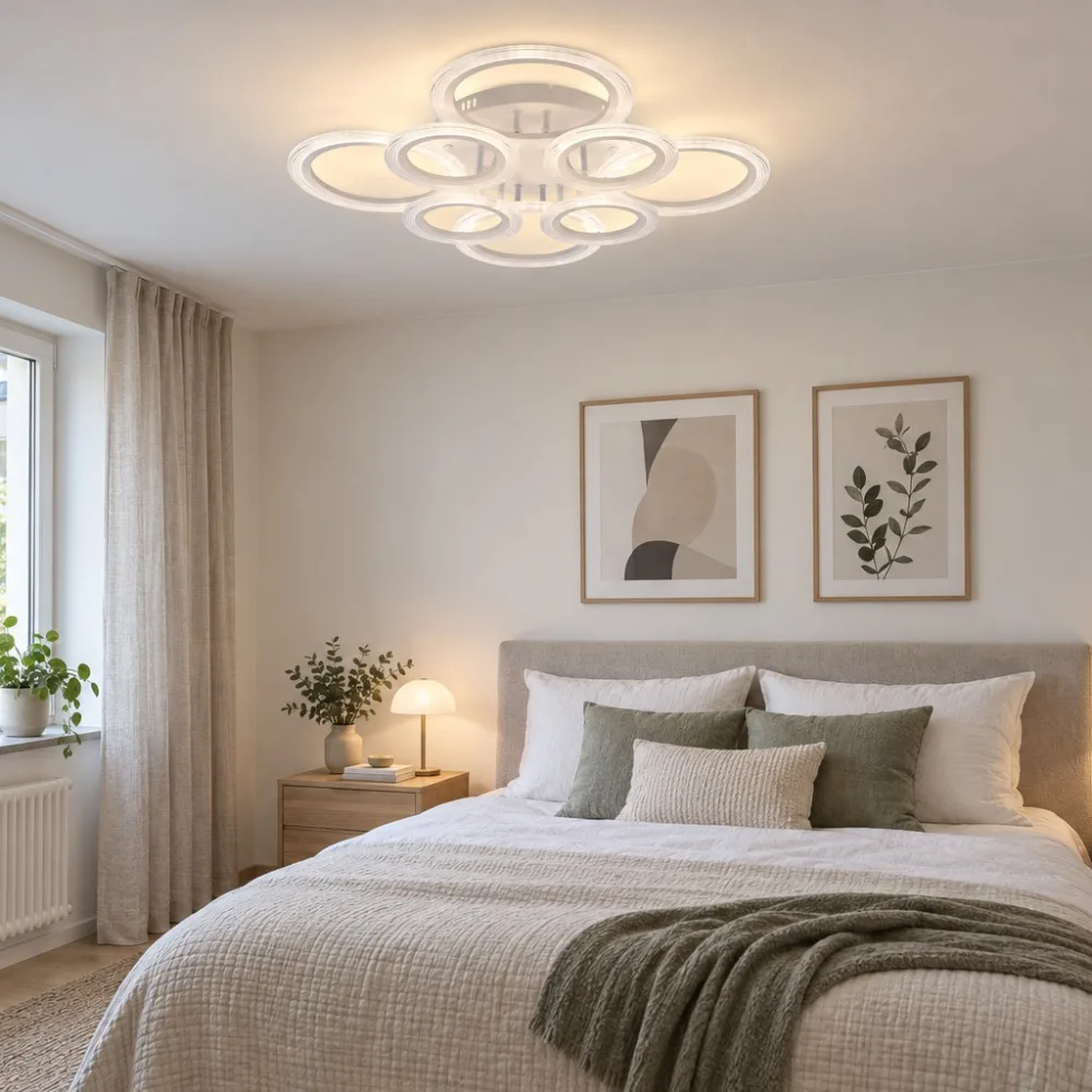 LED lustra ēdamistabai, VARGO 128W balta DL1108 — Foto 2