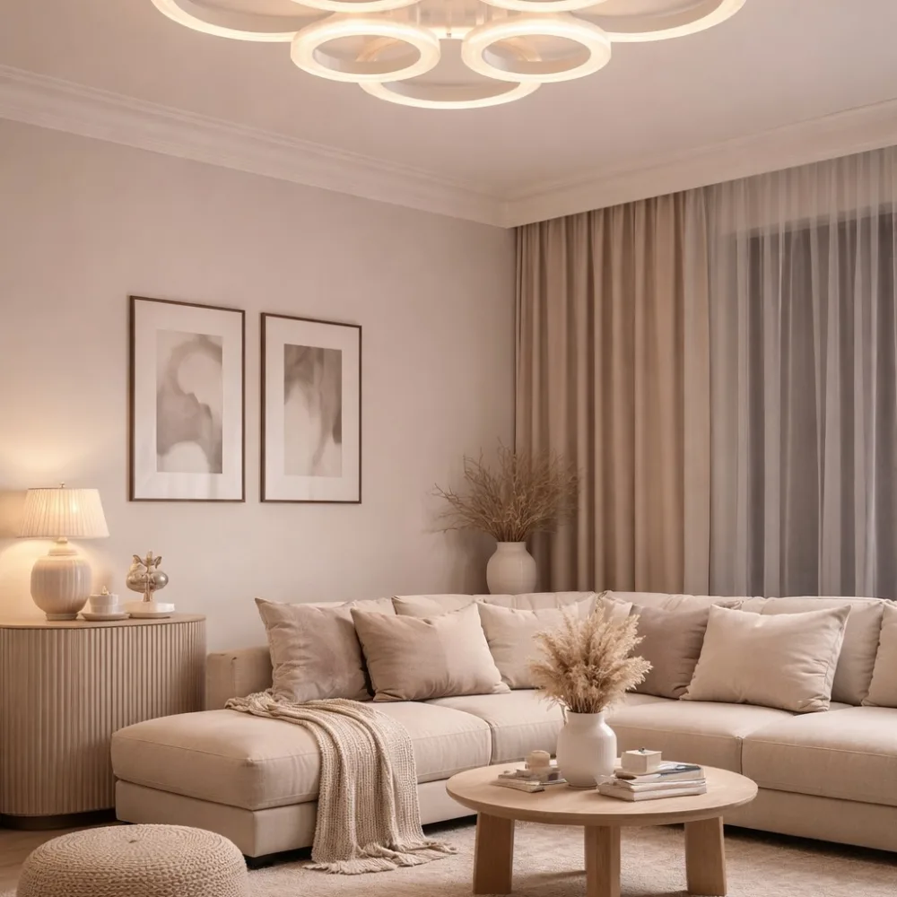 LED lustra ēdamistabai, VARGO 128W balta DL1108 — Foto 3
