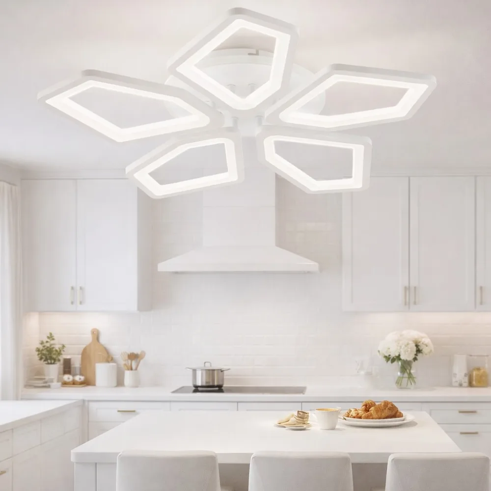 LED lustra ēdamistabai, VARGO 100W balta DL1111 — Foto 3