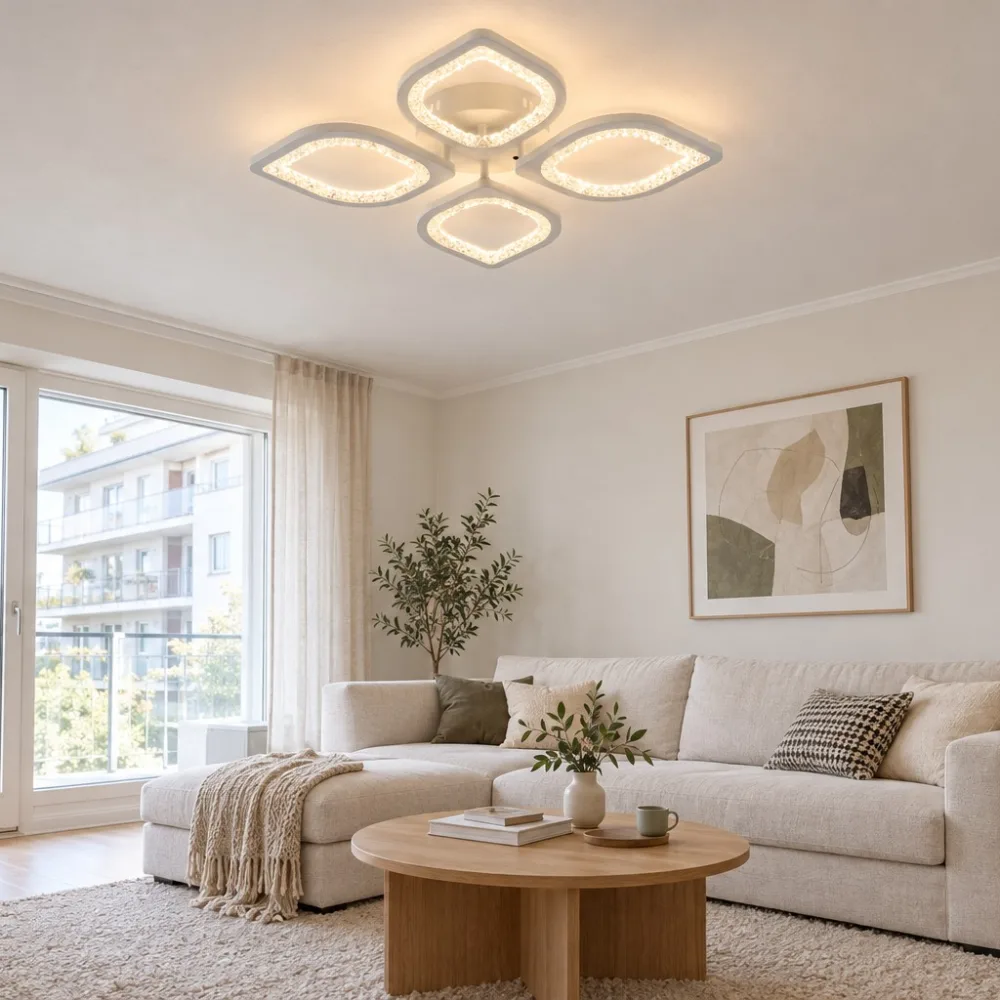LED lustra guļamistabai, VARGO 80W balta DL1112 — Foto 2