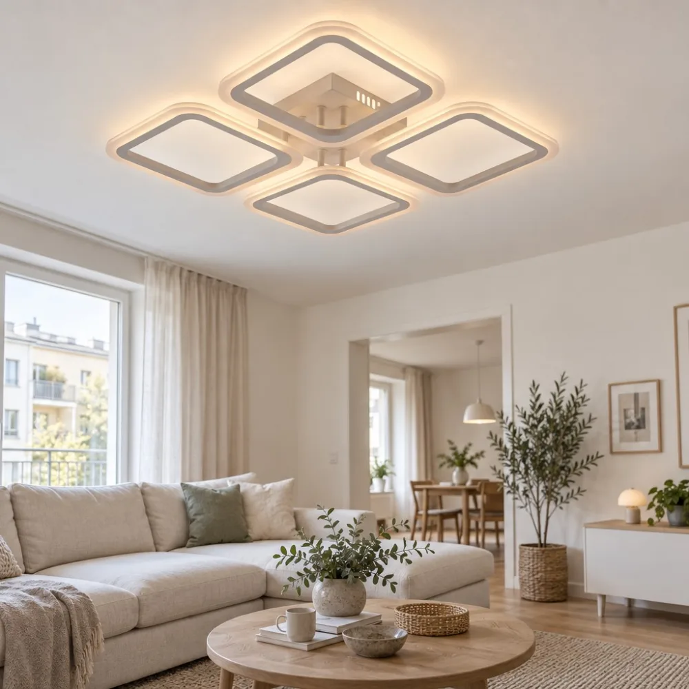 LED lustra gaitenim, VARGO 56W balta DL1123 — Foto 2
