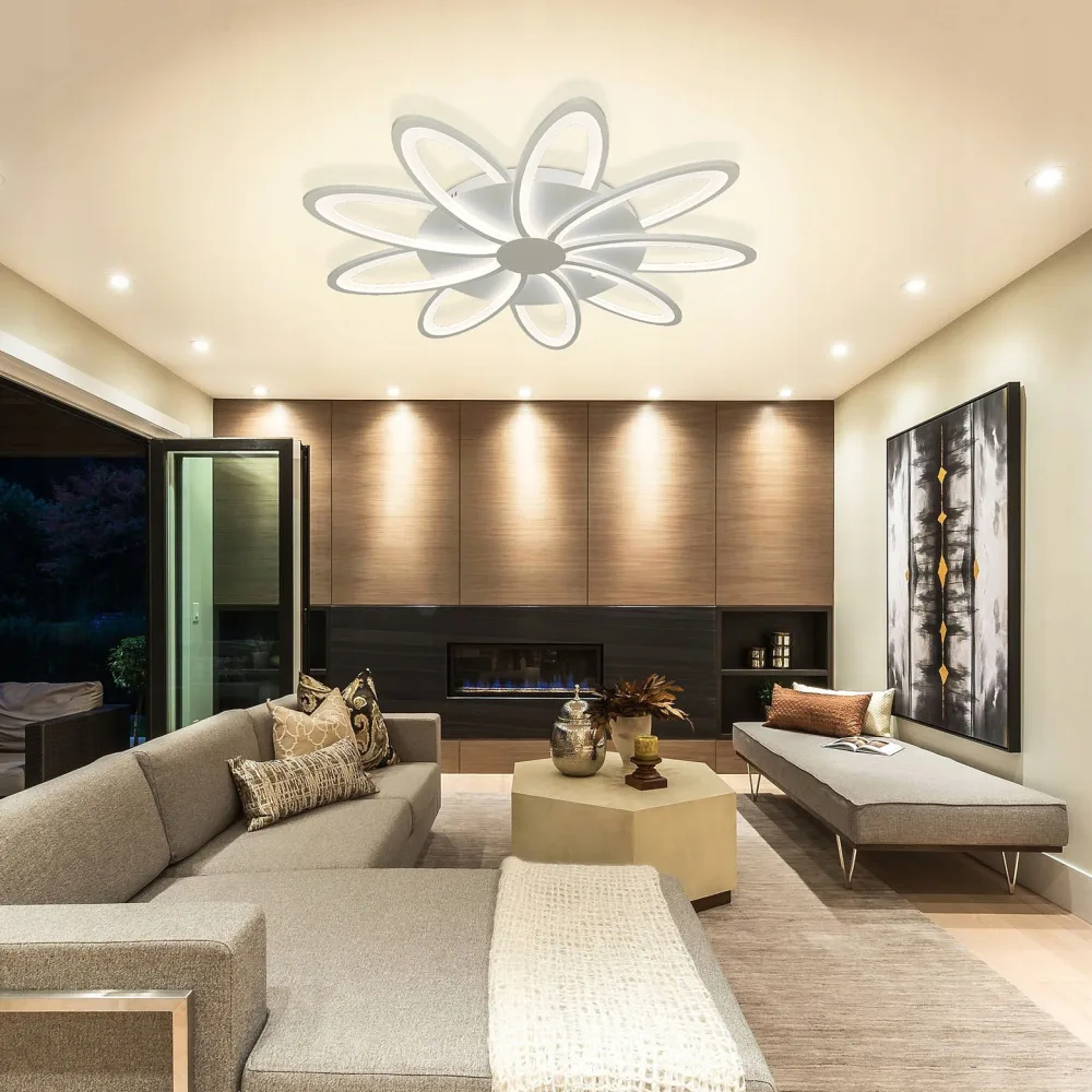 LED lustra viesistabai, VARGO 198W balta DL1129 — Foto 2