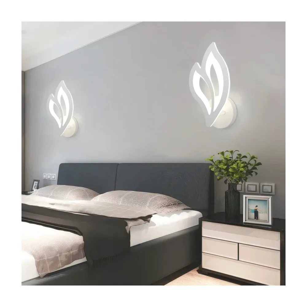 Sienas gaismeklis guļamistabai, VARGO 20W balts DL1132 — Foto 3