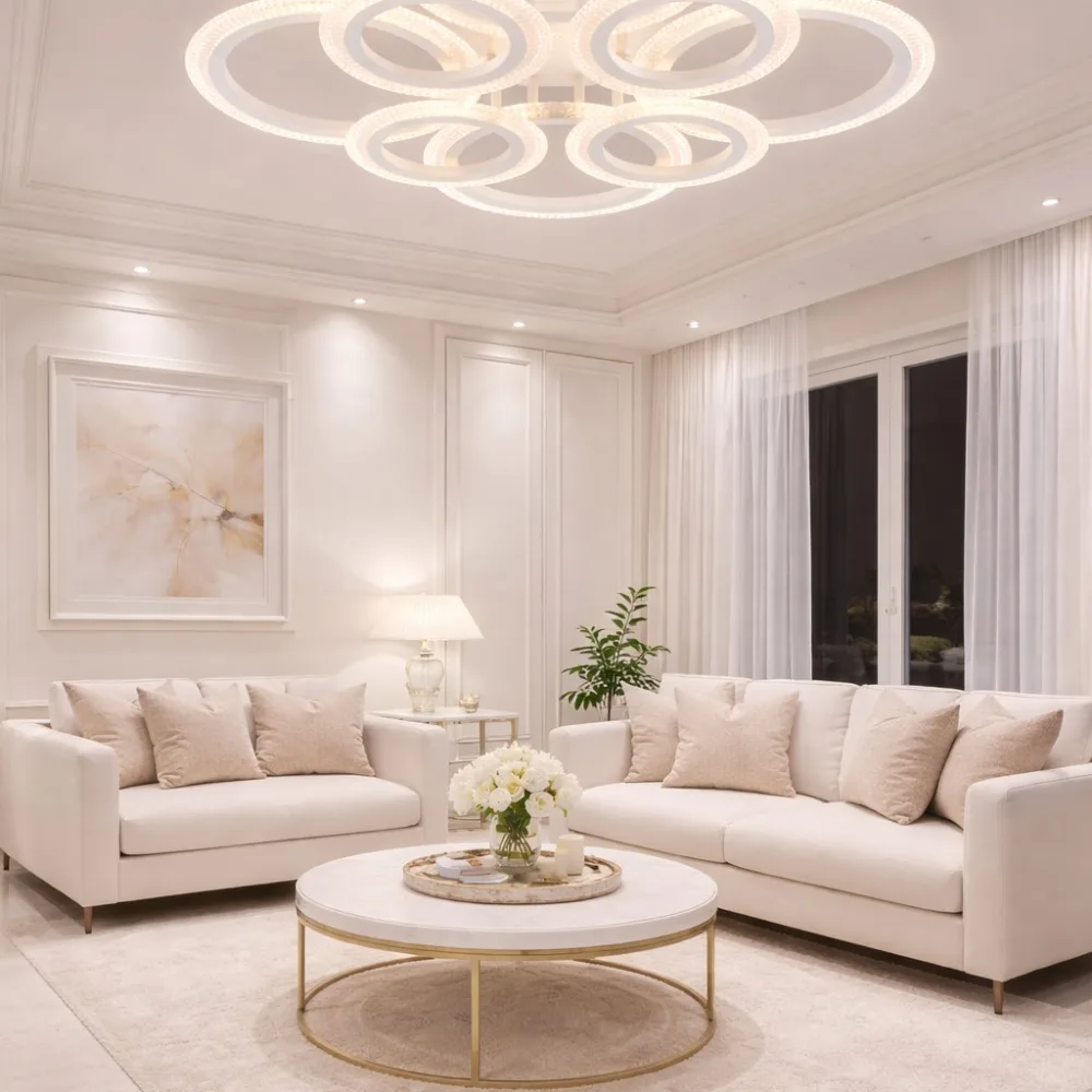 LED lustra ēdamistabai, VARGO 128W balta DL1161 — Foto 2