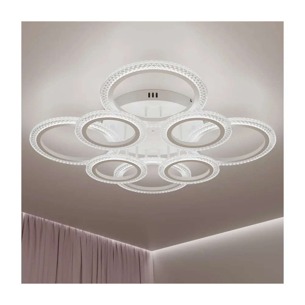 LED lustra ēdamistabai, VARGO 128W balta DL1161 — Foto 3