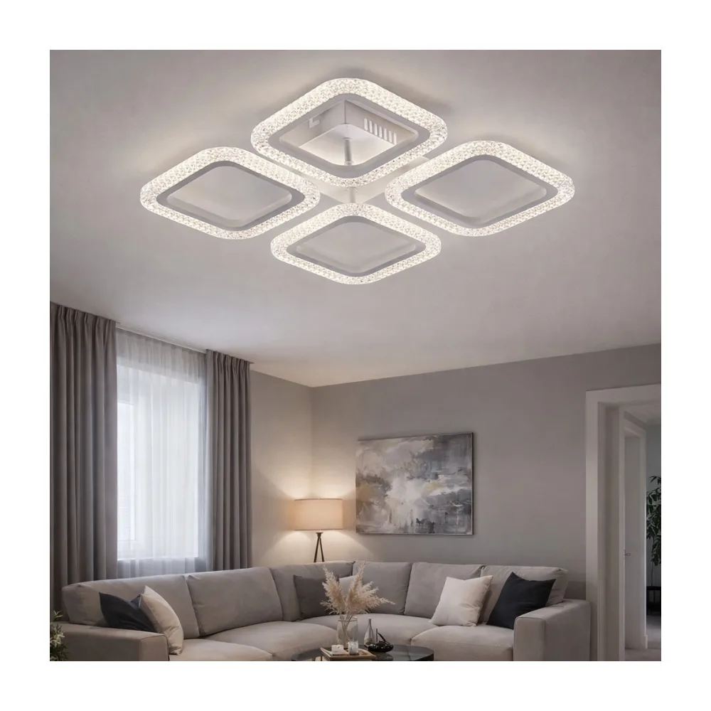 LED lustra guļamistabai, VARGO 56W balta DL1169 — Foto 2