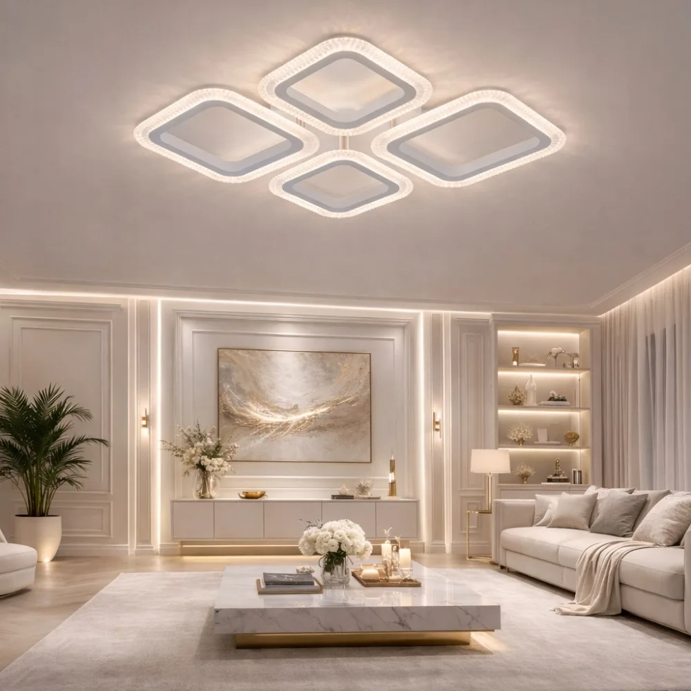 LED lustra guļamistabai, VARGO 72W balta DL1174 — Foto 2