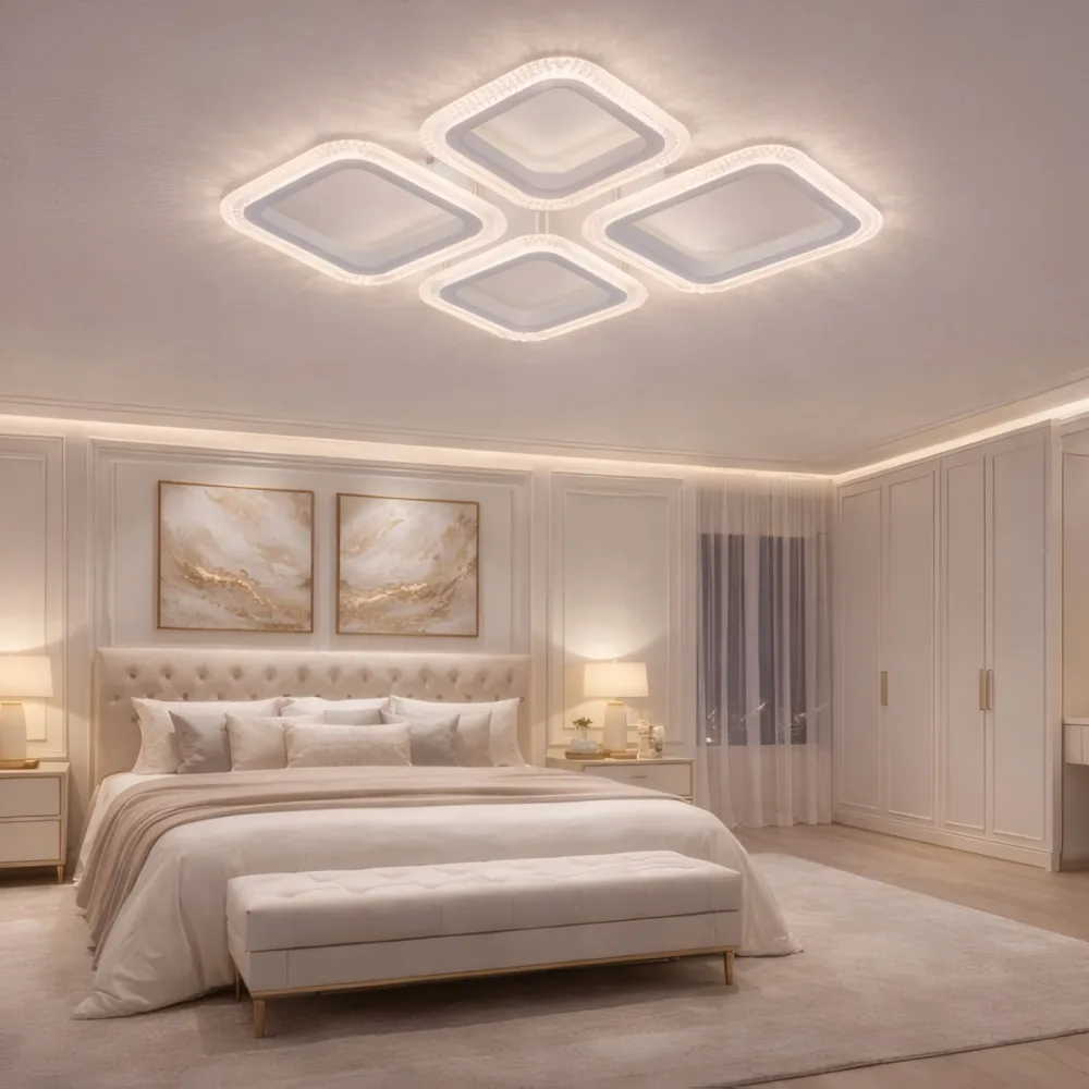 LED lustra guļamistabai, VARGO 72W balta DL1174 — Foto 3