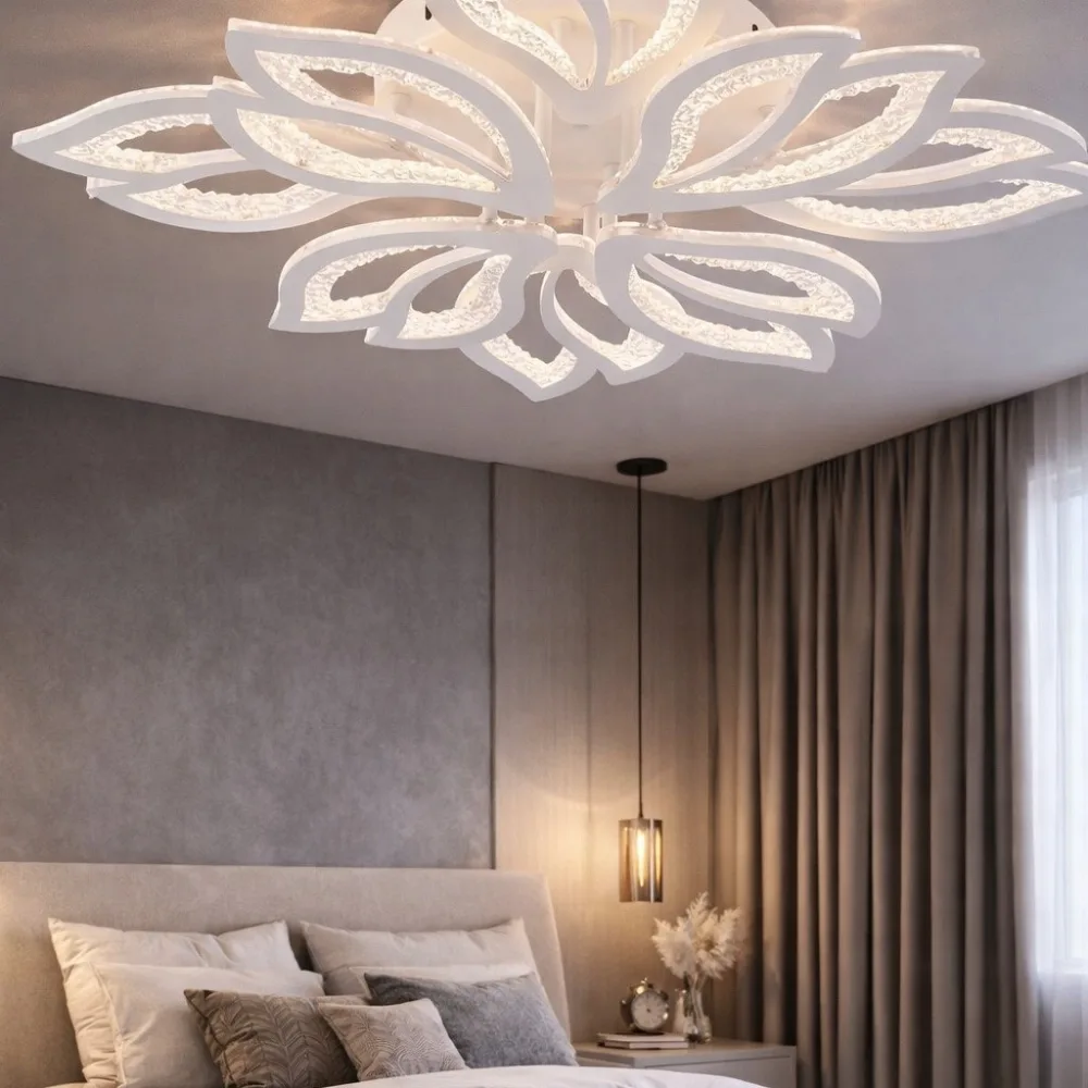 LED lustra guļamistabai, VARGO 160W balta DL1184 — Foto 2