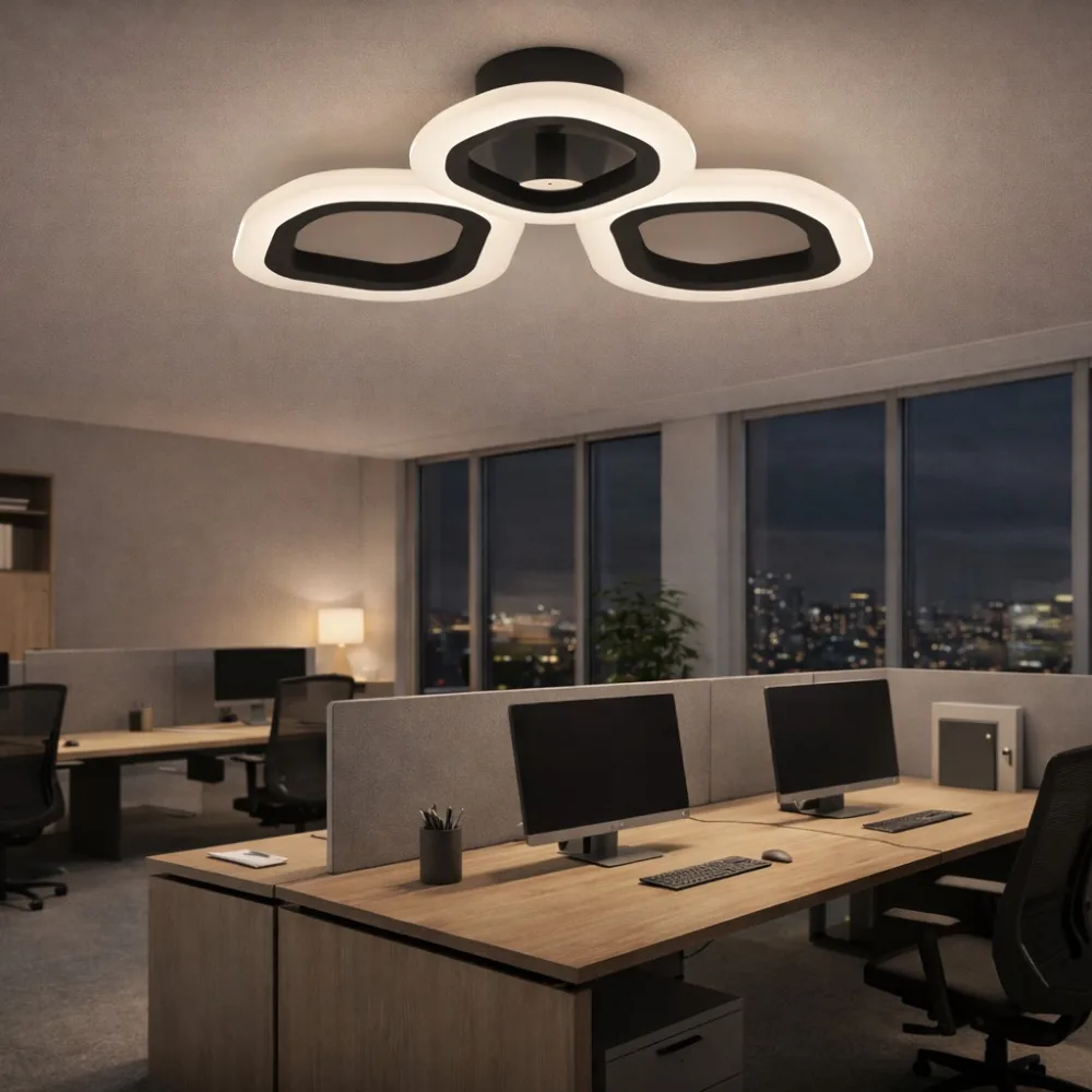 LED lustra guļamistabai, VARGO 36W melna un balta DL1186 — Foto 2