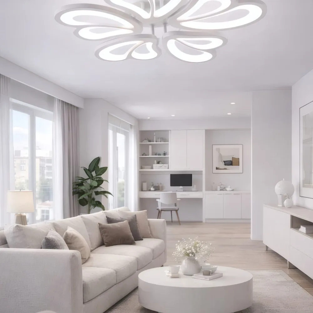 LED chandelier for living room, VARGO 100W white DL1205 — Photo 3