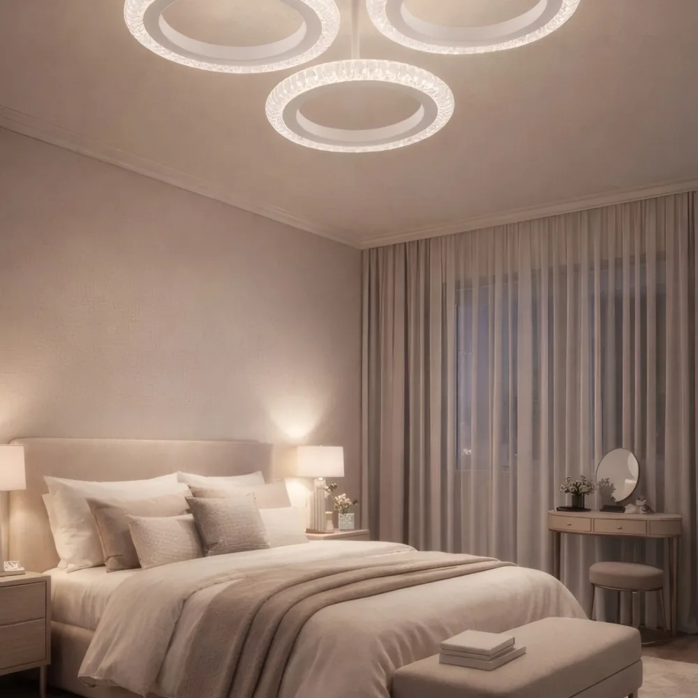 LED lustra guļamistabai, VARGO 36W balta DL1214 — Foto 2