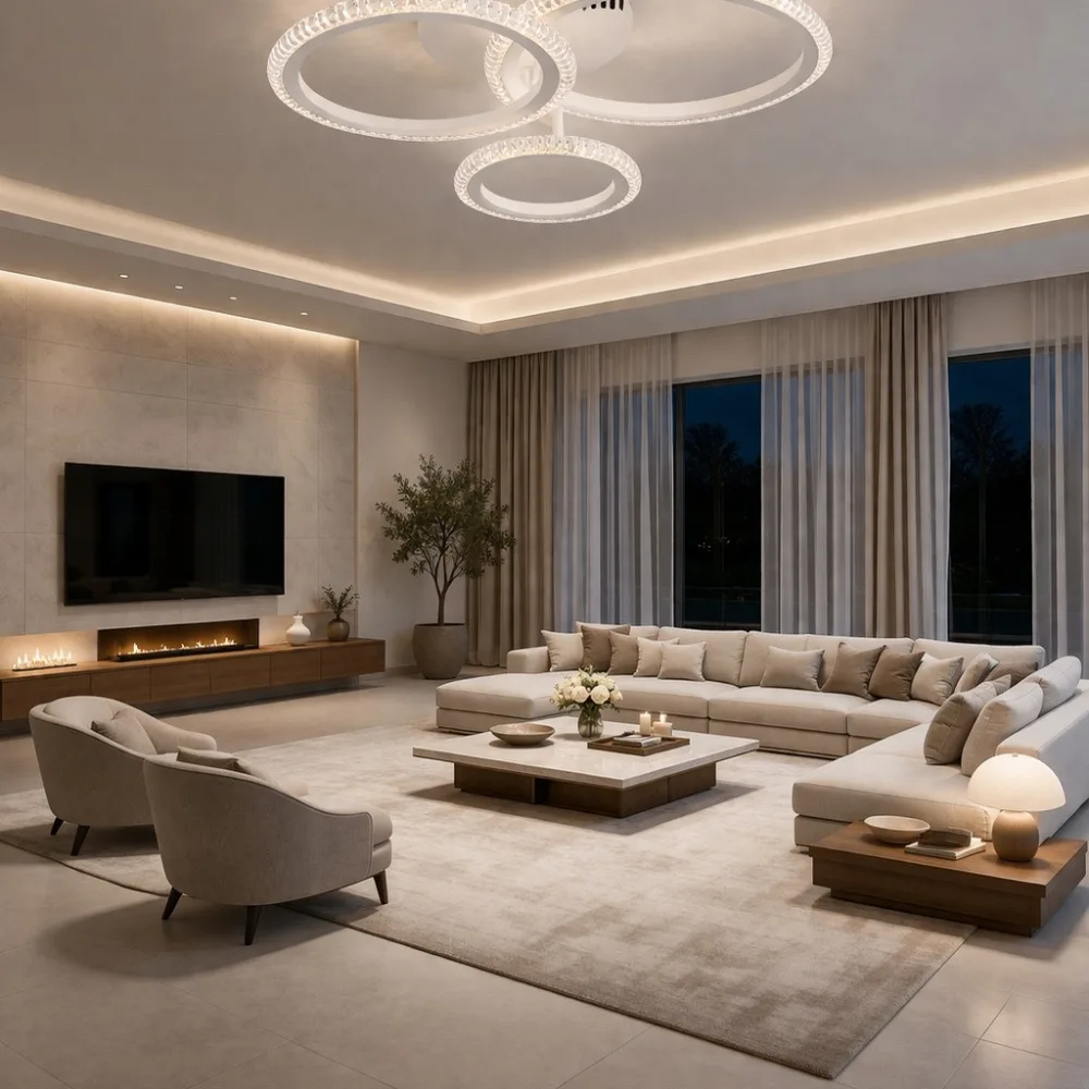 LED lustra ar pulti, VARGO 60W balta DL1217 — Foto 3