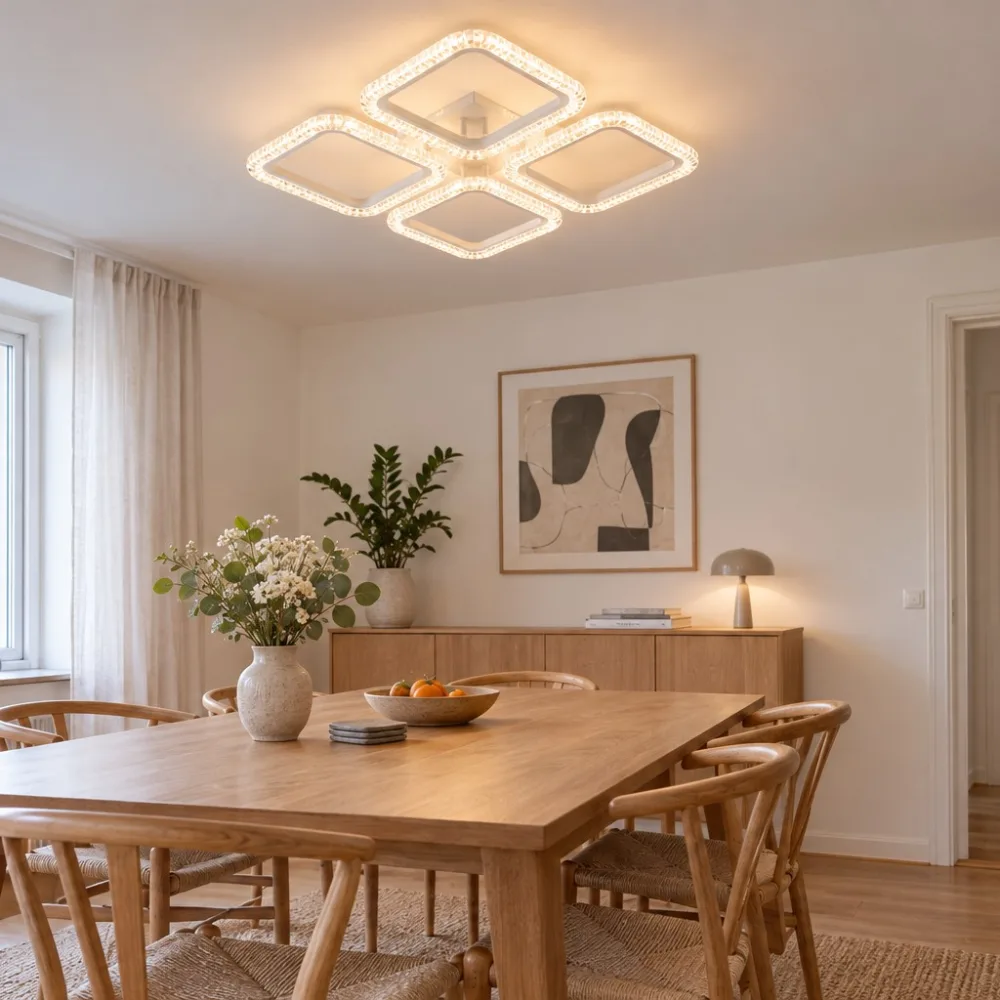 LED chandelier with remote control, VARGO 88W white DL1228 — Photo 2