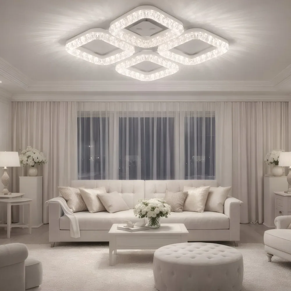 LED lustra guļamistabai, VARGO 80W balta DL1248 — Foto 3