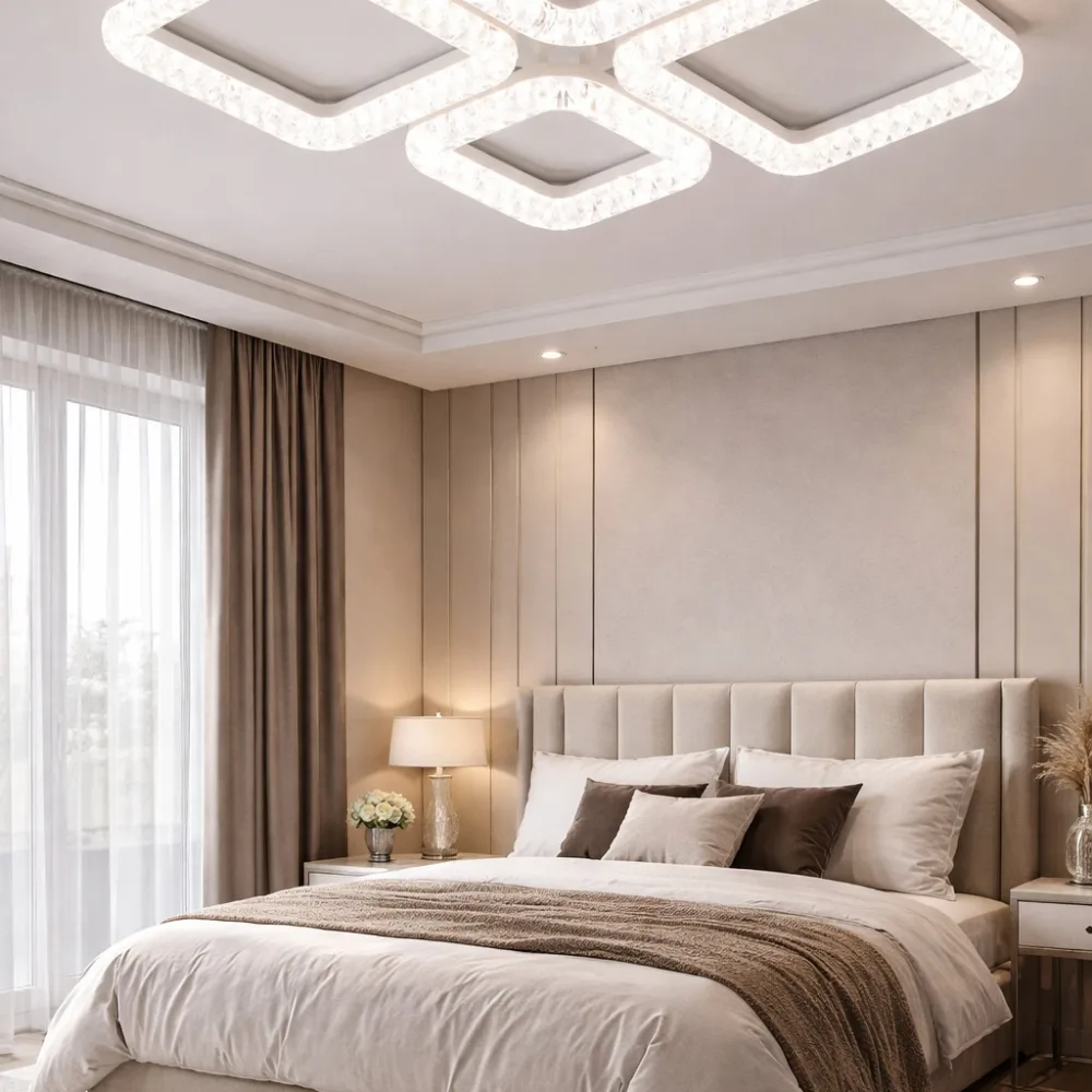 LED lustra guļamistabai, VARGO 96W balta DL1252 — Foto 3